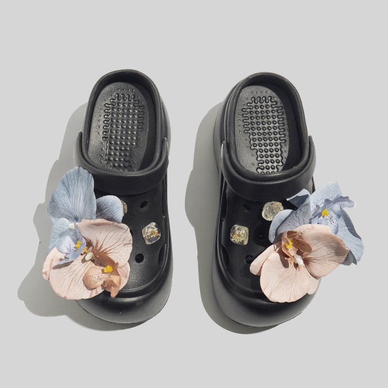 Damen Modische Clogs mit floralen Akzenten und eleganten Details