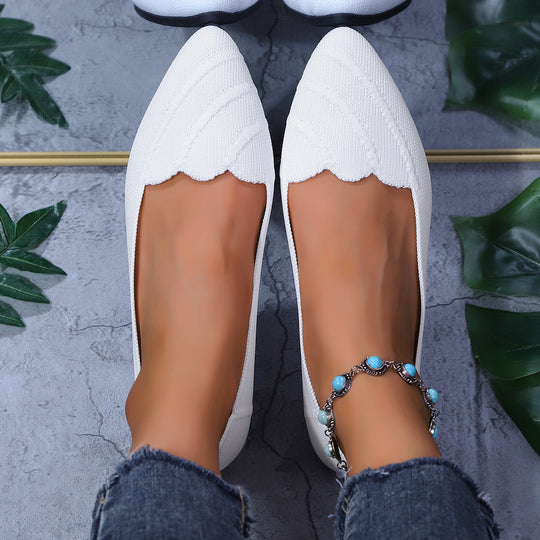 Damen Ballerinas mit elegantem Herz-Ausschnitt R&B