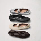 Damen Ballerinas mit elastischem Riemen und weichem Innenfutter R&B