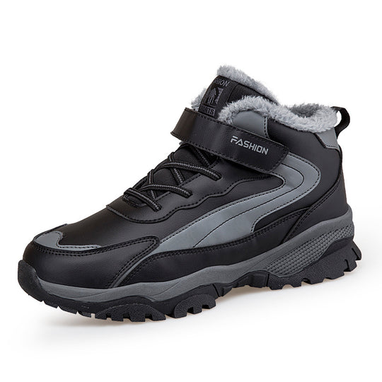 Damen Warm gefütterte Winterstiefel mit rutschfester Sohle und verstellbarem Klettverschluss R&B