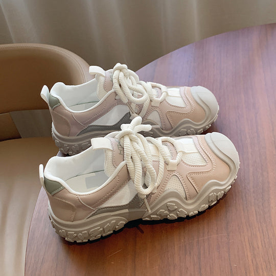 Damen Sportliche Chunky Sneakers mit atmungsaktiver Mesh-Oberfläche und rutschfester Sohle R&B