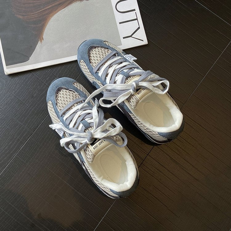 Damen Sneakers im lässigen Design mit innovativer Schnürtechnik und atmungsaktiver Oberflächenstruktur R&B