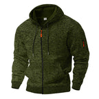 Herren Sportlicher Kapuzenpullover mit kontrastierenden Details und Reißverschluss R&B