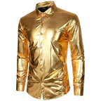 Herren Metallic Hemd R&B