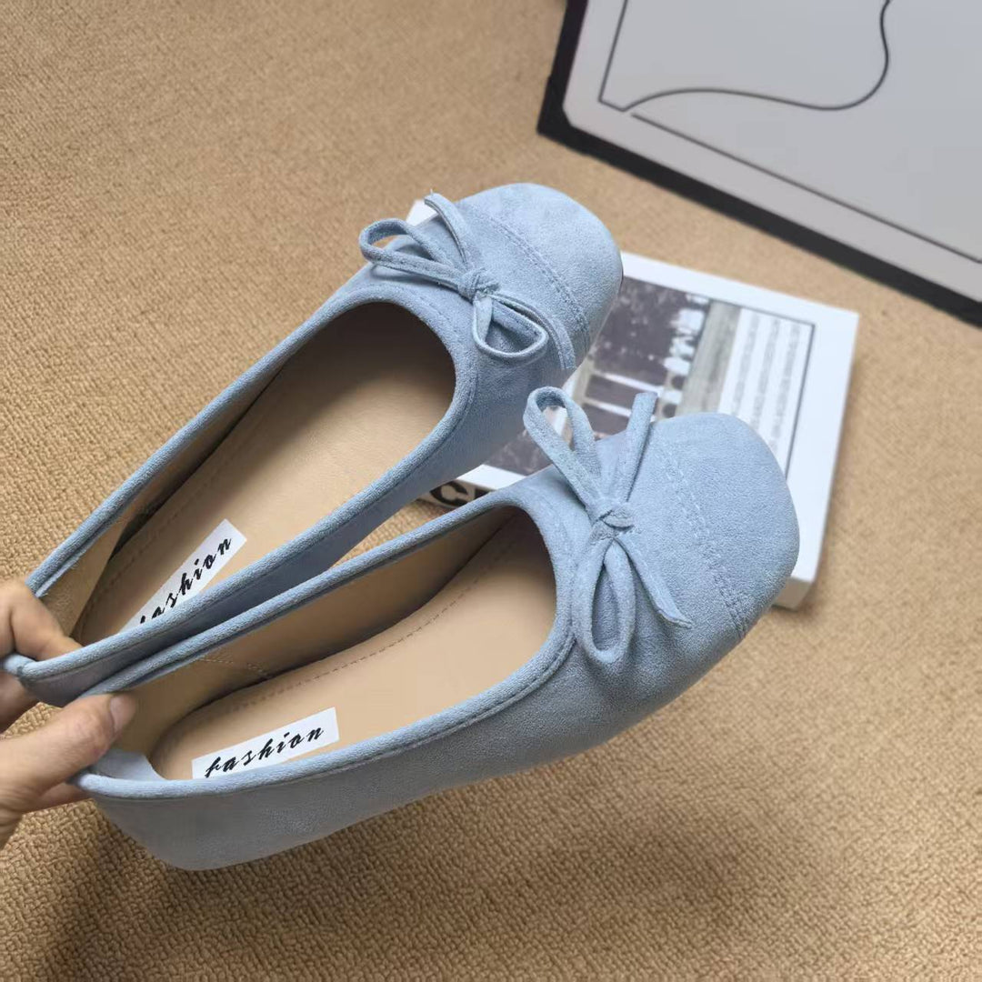 Damen Ballerinas mit elegantem Glanz und verspieltem Schleifendetail R&B