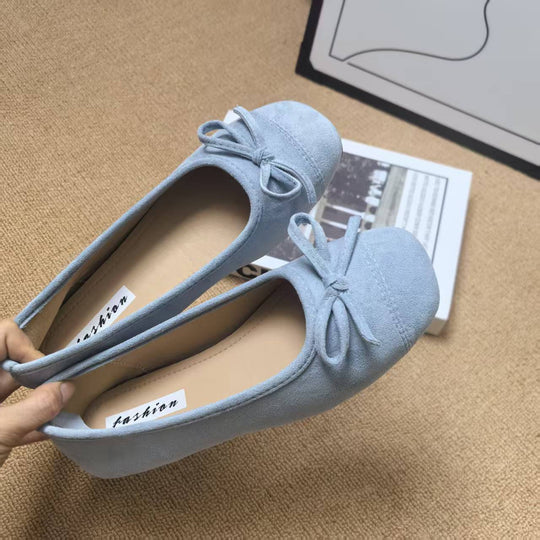 Damen Ballerinas mit elegantem Glanz und verspieltem Schleifendetail R&B