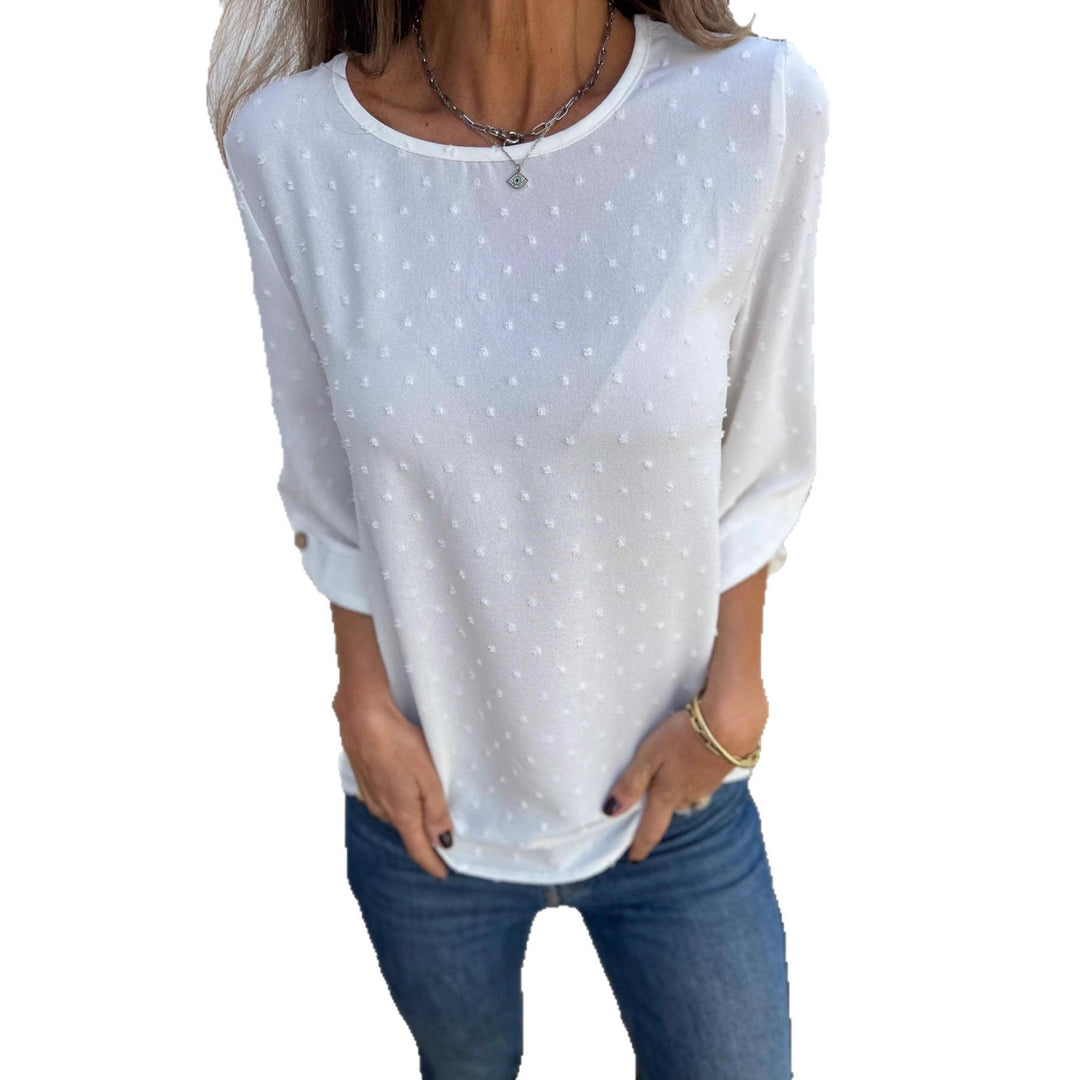 Damen lässige Bluse mit strukturiertem Stoff R&B