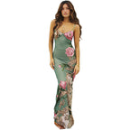 Damen Elegantes Maxikleid mit floralem Design R&B