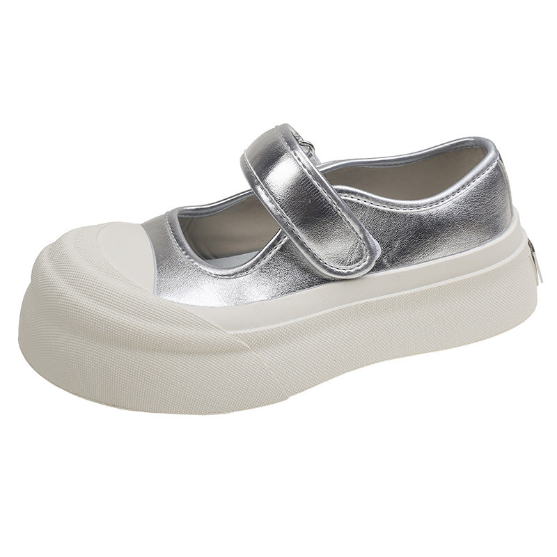Damen modische Slip-On Sneaker mit breitem Klettverschluss R&B
