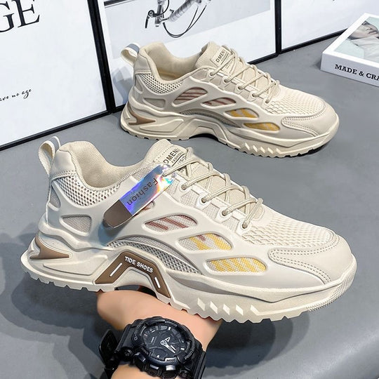 Damen Sportliche Sneakers mit atmungsaktiver Mesh-Konstruktion und rutschfester Sohle R&B
