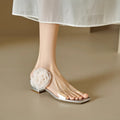Damen elegante Sandaletten mit floraler Applikation R&B