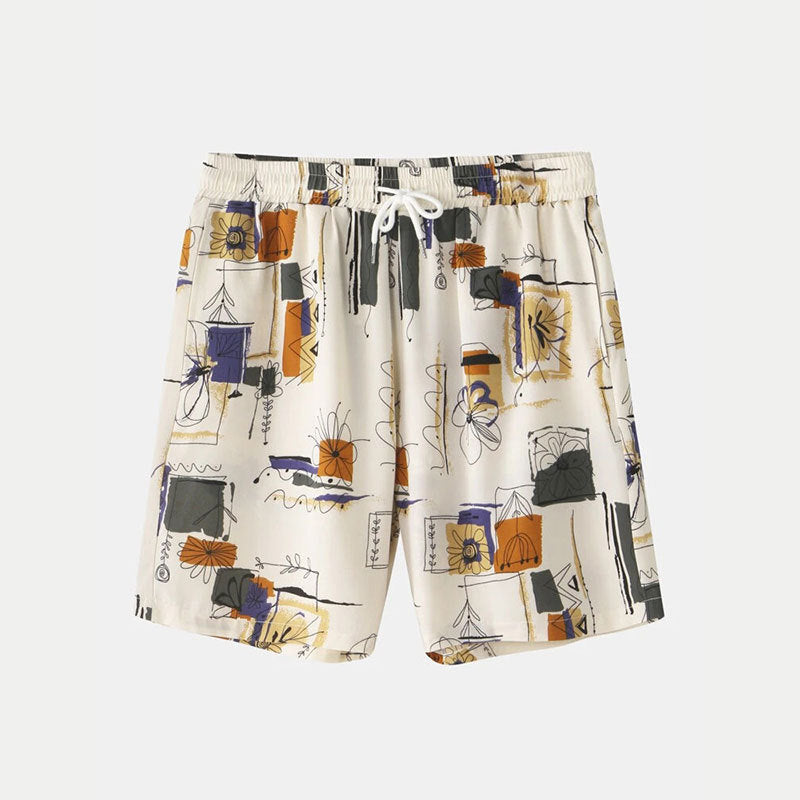 Damen modisches Kurzarm-Set mit floralem Muster R&B