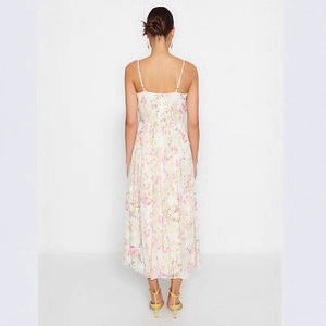 Damen Maxikleid mit floralen Mustern und fließendem Schnitt R&B