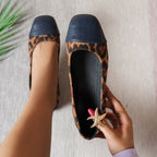 Damen elegante Ballerinas mit animalischem Muster und schlanker Silhouette R&B