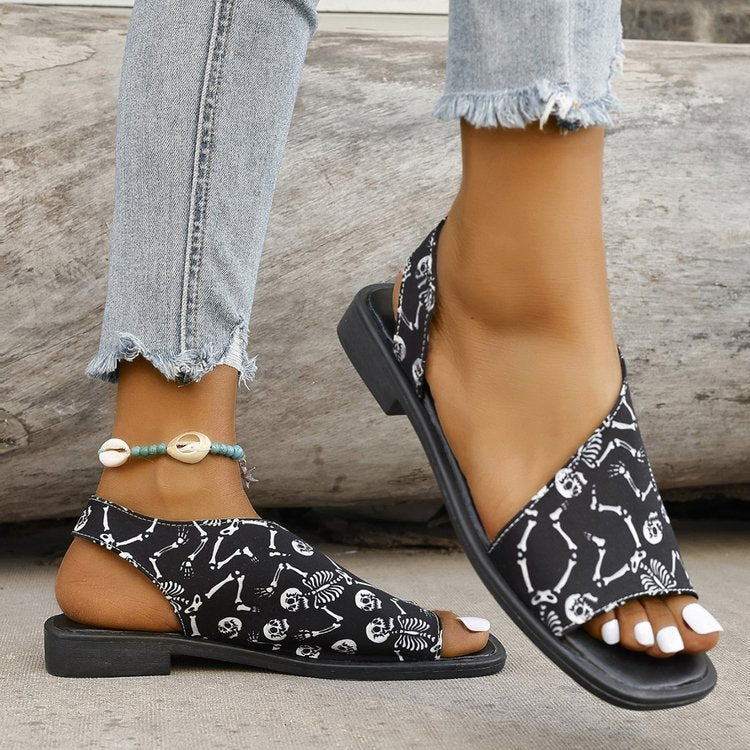 Damen Offene Zehentrenner-Sandalen mit modischem Design und atmungsaktiver Obermaterialstruktur R&B