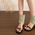 Damen Modische Wedgesandalen mit flexibler Obermaterial-Kombination und trendigem Dekor R&B