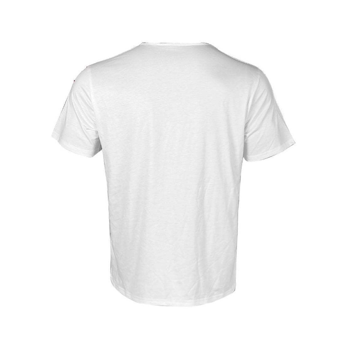 Herren V-Ausschnitt T-Shirt mit kreativem Flaggenmotiv R&B
