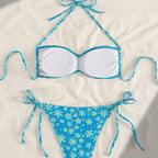 Damen Bandeau-Bikini mit floralen Akzenten R&B
