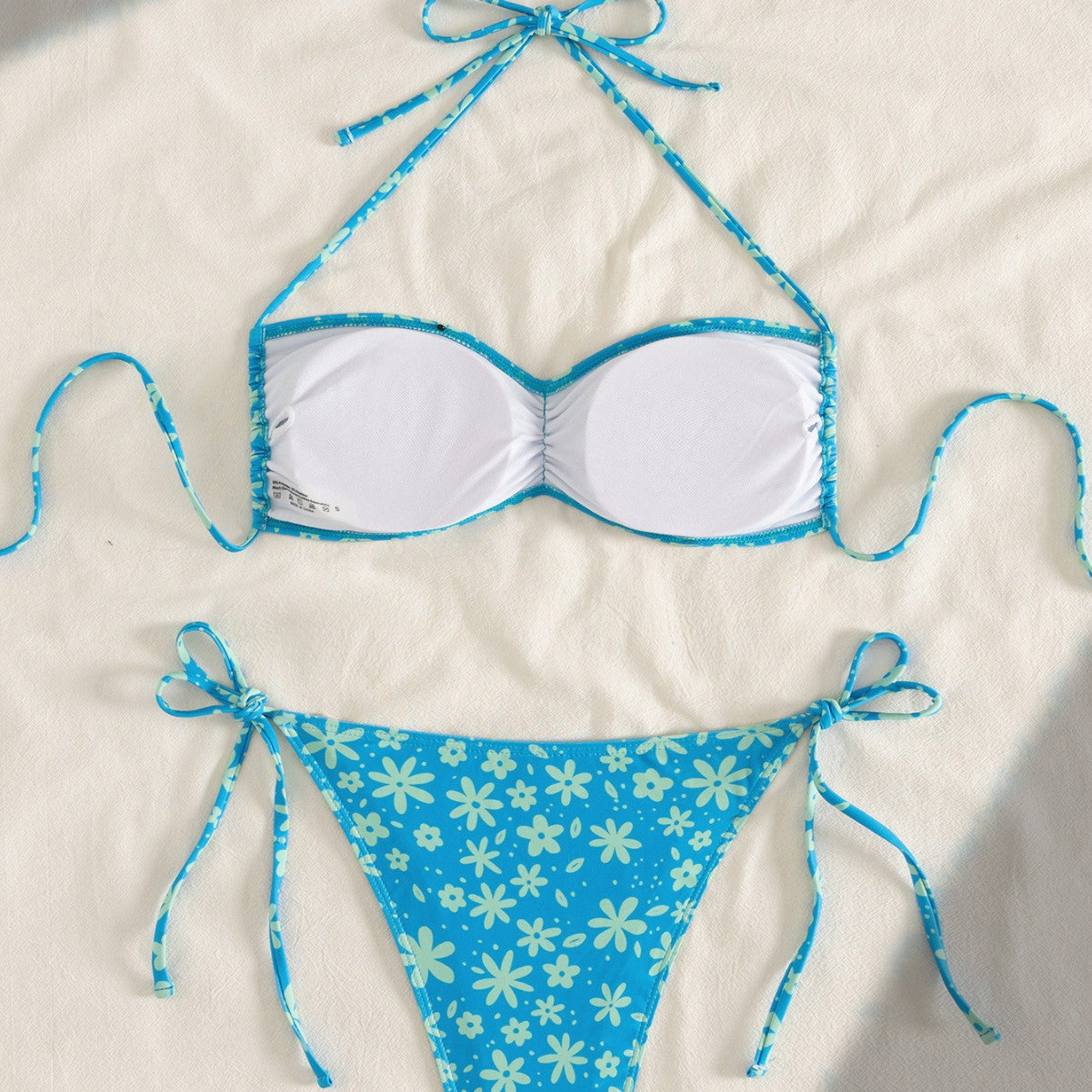 Damen Bandeau-Bikini mit floralen Akzenten R&B