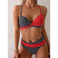 Damen Bikini Set mit verstellbaren Trägern und trendigem Pünktchenmuster R&B