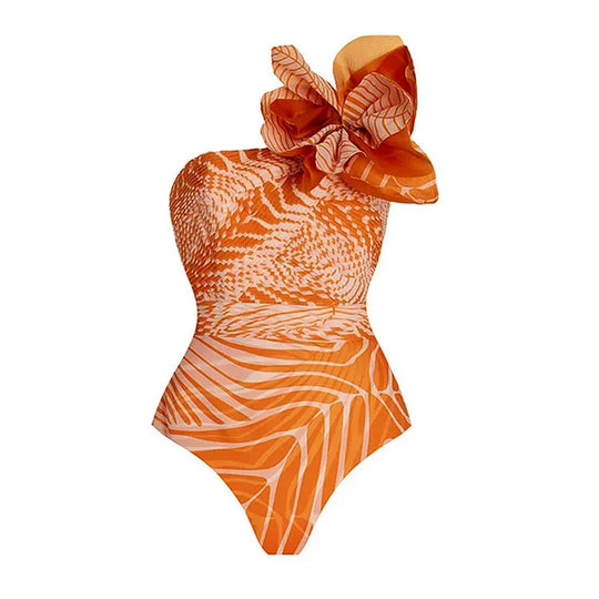 Damen Bikiniset mit asymmetrischem Oberteil und fließendem Maxirock R&B