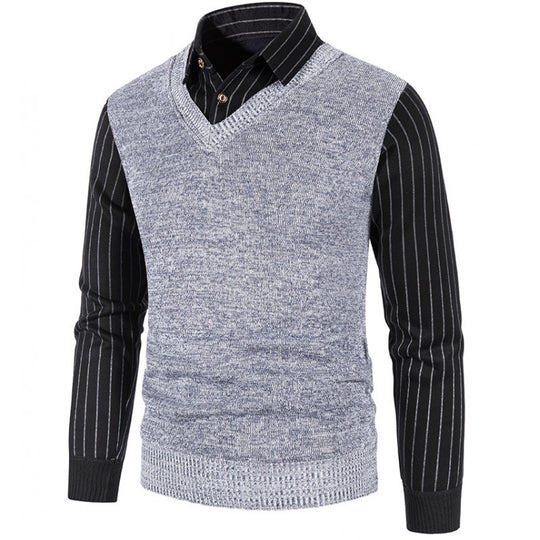 Herren eleganter V-Ausschnitt Pullover R&B