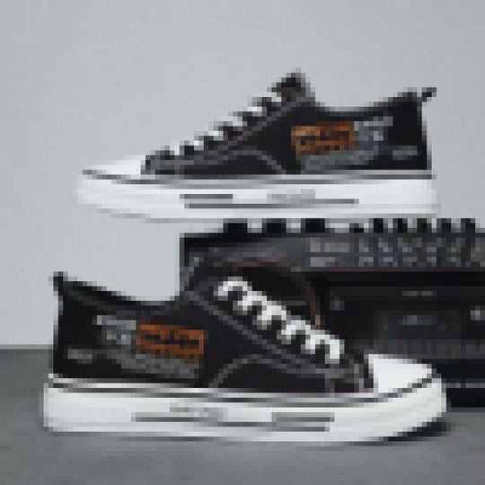 Damen Lässige Canvas-Sneaker mit beschichteter Oberfläche R&B