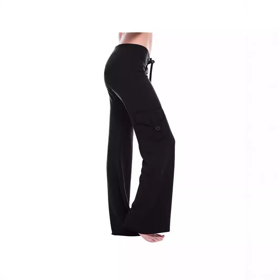 Damen Bequeme Freizeithose mit seitlichen Taschen und elastischem Bund