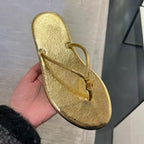 Damen Glamouröse Zehentrenner-Sandalen aus hochwertigem Kunstleder mit elegantem Riemen R&B