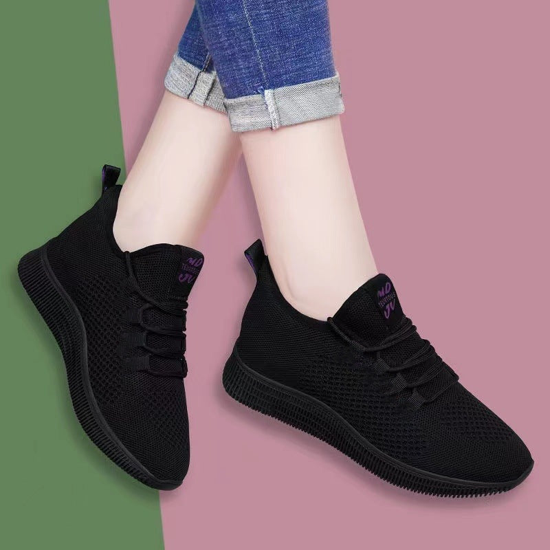 Damen Sportliche und atmungsaktive Lace-Up Sneakers R&B