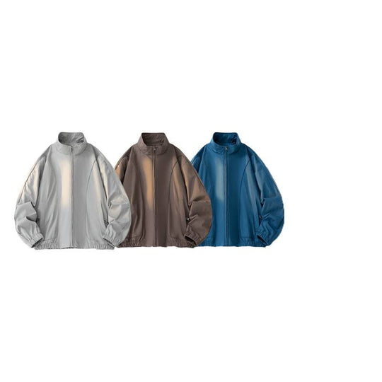 Damen hochschneiderte Übergangsjacke mit elastischem Bund und praktischen Taschen R&B