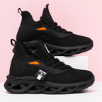 Damen Sportliche Strick-Sneaker mit rutschfester Laufsohle R&B