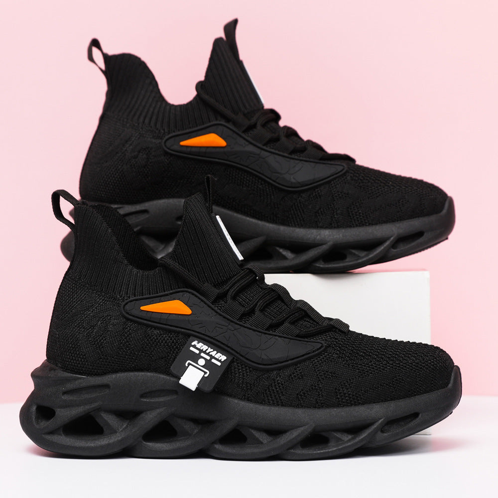 Damen Sportliche Strick-Sneaker mit rutschfester Laufsohle R&B