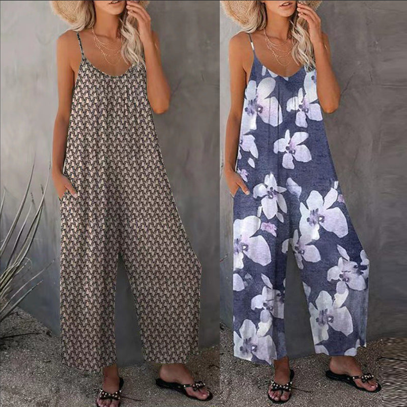 Damen Jumpsuit mit lässigem Schnitt und verstellbaren Trägern R&B