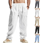 Herren lockere Cargo-Hose mit praktischen Seitentaschen und verstellbarem Kordelzug R&B