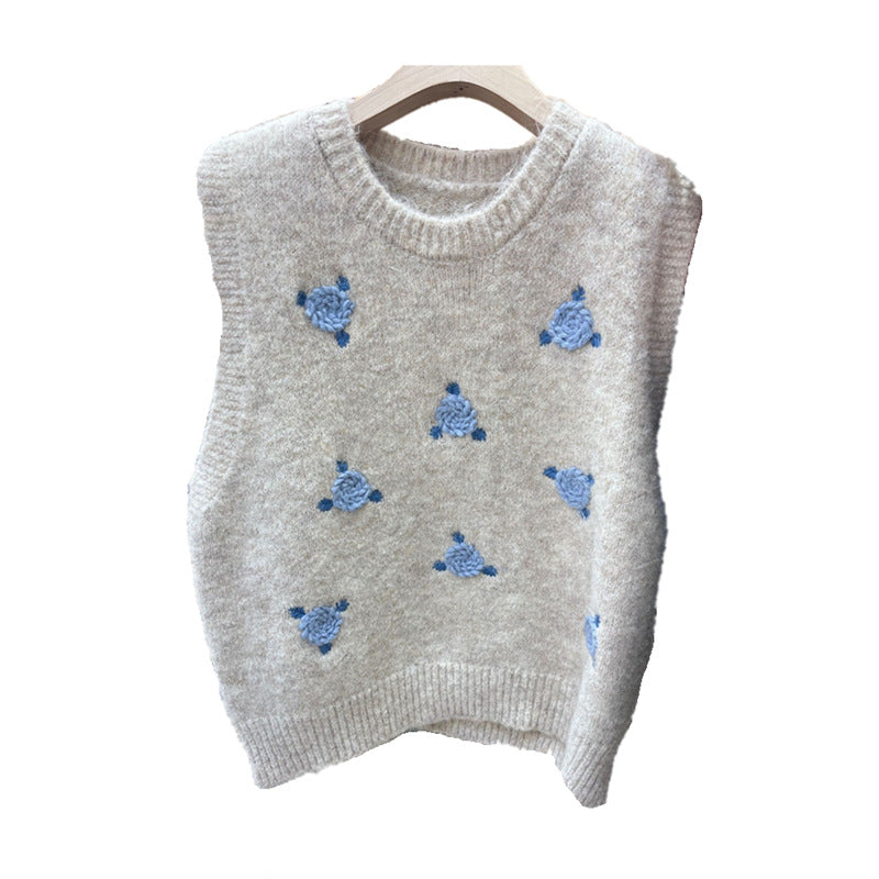 Damen Strickpullover mit floralem Muster R&B