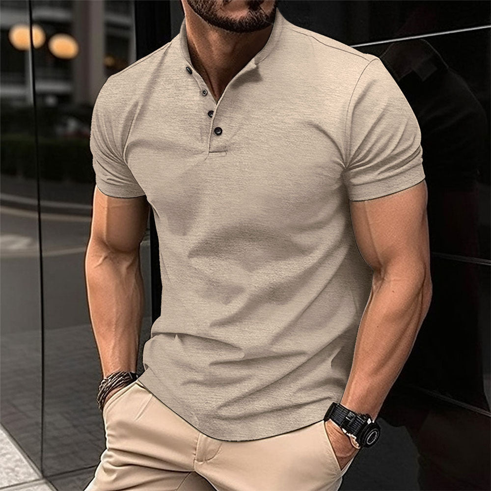Herren Polohemd mit Knopfleiste und Kurzarm R&B