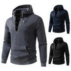 Herren Kapuzenpullover mit modischem Schnürdesign R&B