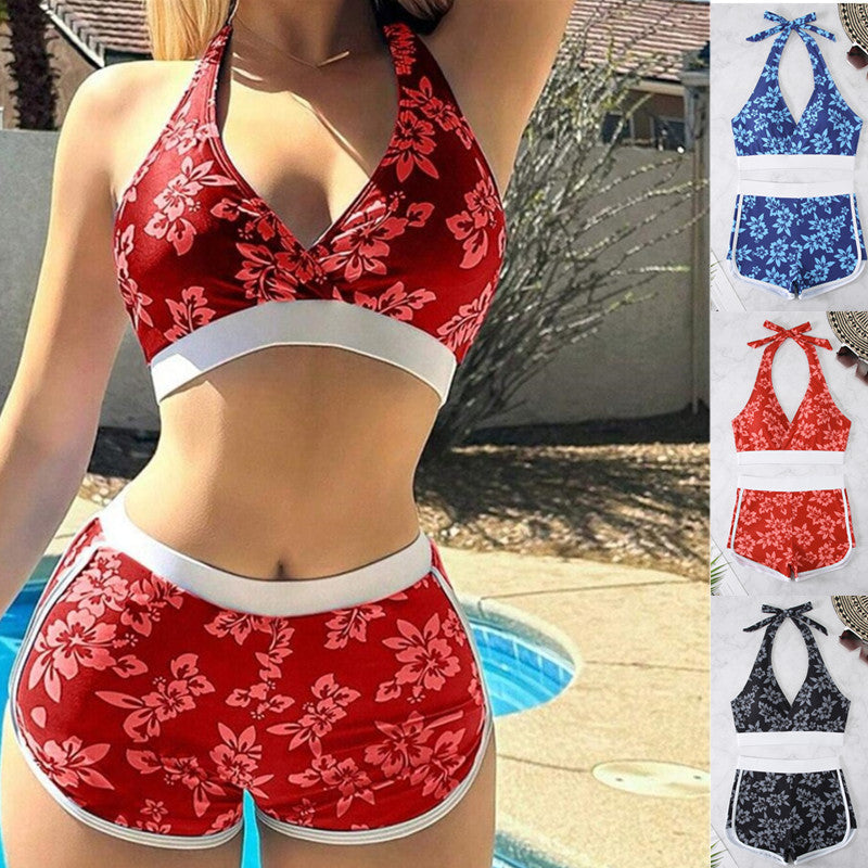 Damen Schwimmanzug mit modischen Blumenmustern R&B
