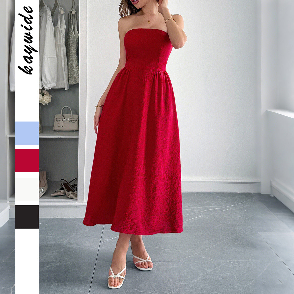 Damen Sommerliches Maxikleid im eleganten Streifenmuster R&B
