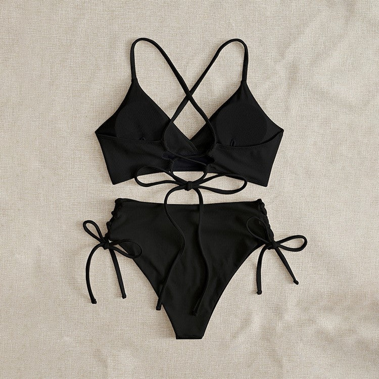 Damen Triangel-Bikini mit raffinierten Kordeldetails R&B