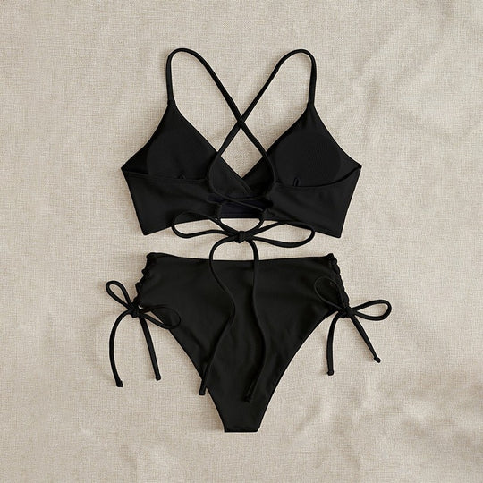 Damen Triangel-Bikini mit raffinierten Kordeldetails R&B