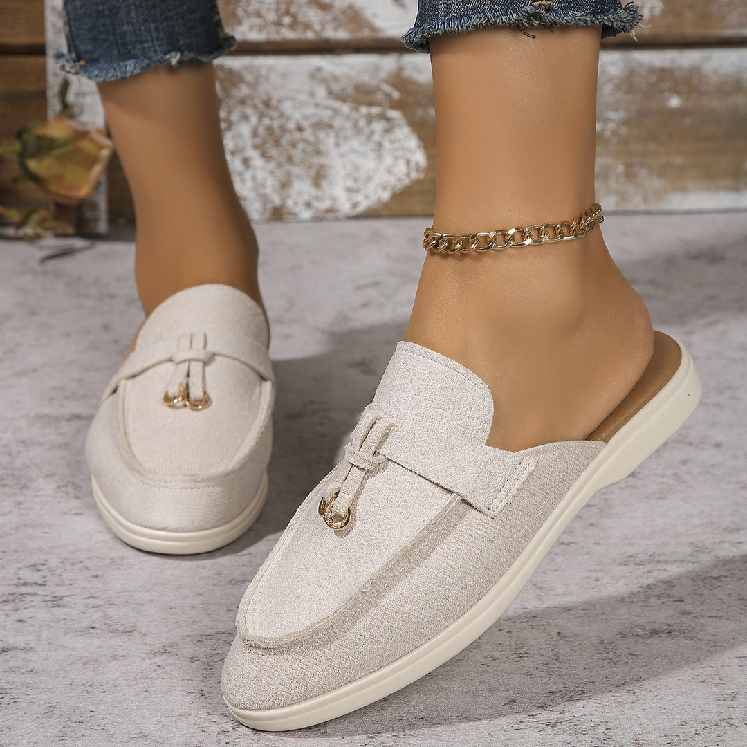 Damen Bequeme Slip-On Mokassins mit eleganter Schnallen-Applikation R&B