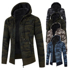 Herren lässige Jacke mit Fleece-Futter und Camouflage-Muster