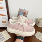 Damen Elegante Plateau-Sneaker mit strukturiertem Obermaterial