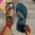 Damen Komfortable Zehentrenner-Sandalen mit floralen Details R&B