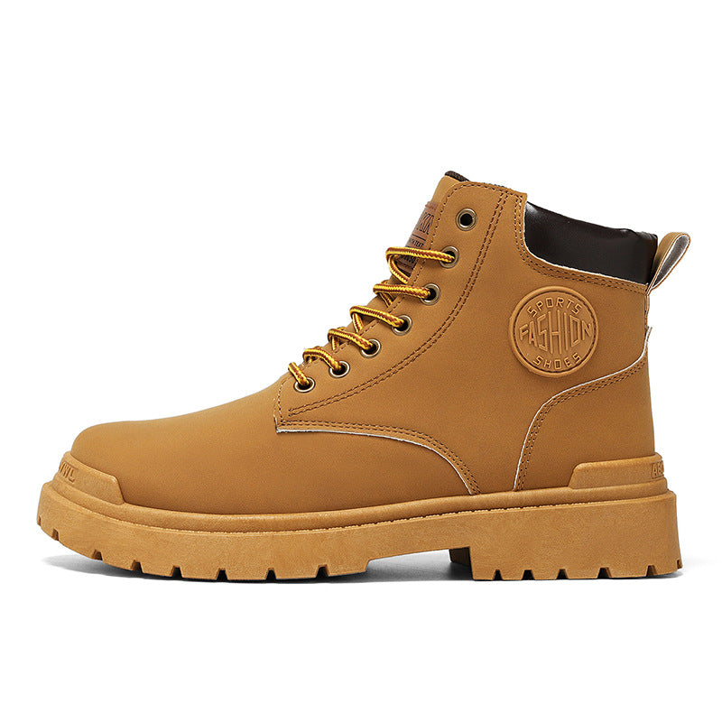 Herren Robuste Schnürboots aus hochwertigem Leder mit rutschfester Sohle R&B