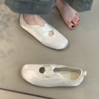 Damen elegante Ballerinas mit kreuzendem Riemen und komfortablem Fußbett R&B