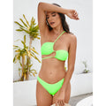 Damen Triangel-Bikini mit asymmetrischem Schnitt und raffiniertem Detail R&B