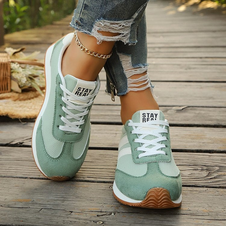 Damen Sportliche Sneakers mit atmungsaktivem Mesh-Obermaterial und rutschfester Sohle R&B